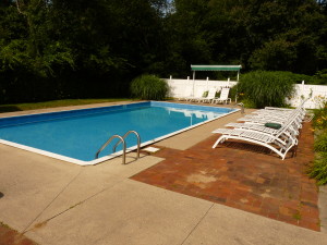 Set at the back of the property our pool is clean and private